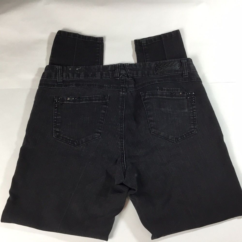 Componix stretch jeans Womens‎ Size 14 black rinestone studs Pants 36/30